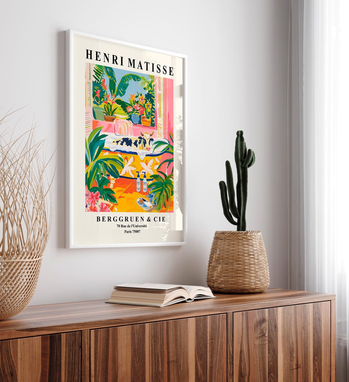 Henri Matisse Style Cow Bubble Bath Berggruen Paris Wall Art - Image 5