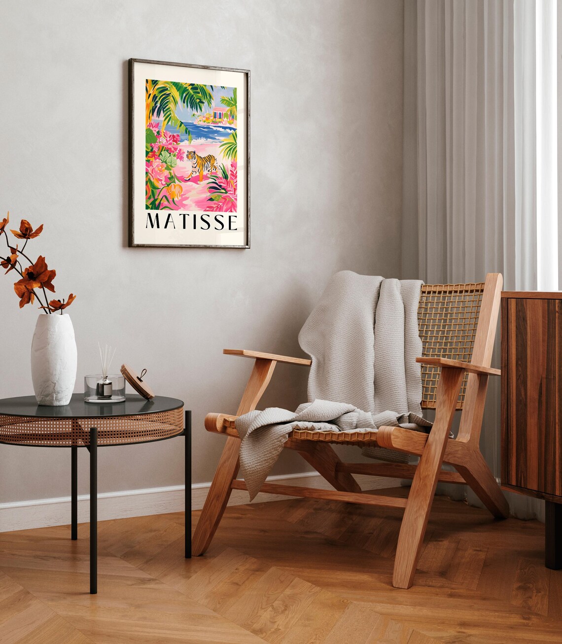Tiger Art Print, Matisse-Inspired Mid-Century Decor - Image 3