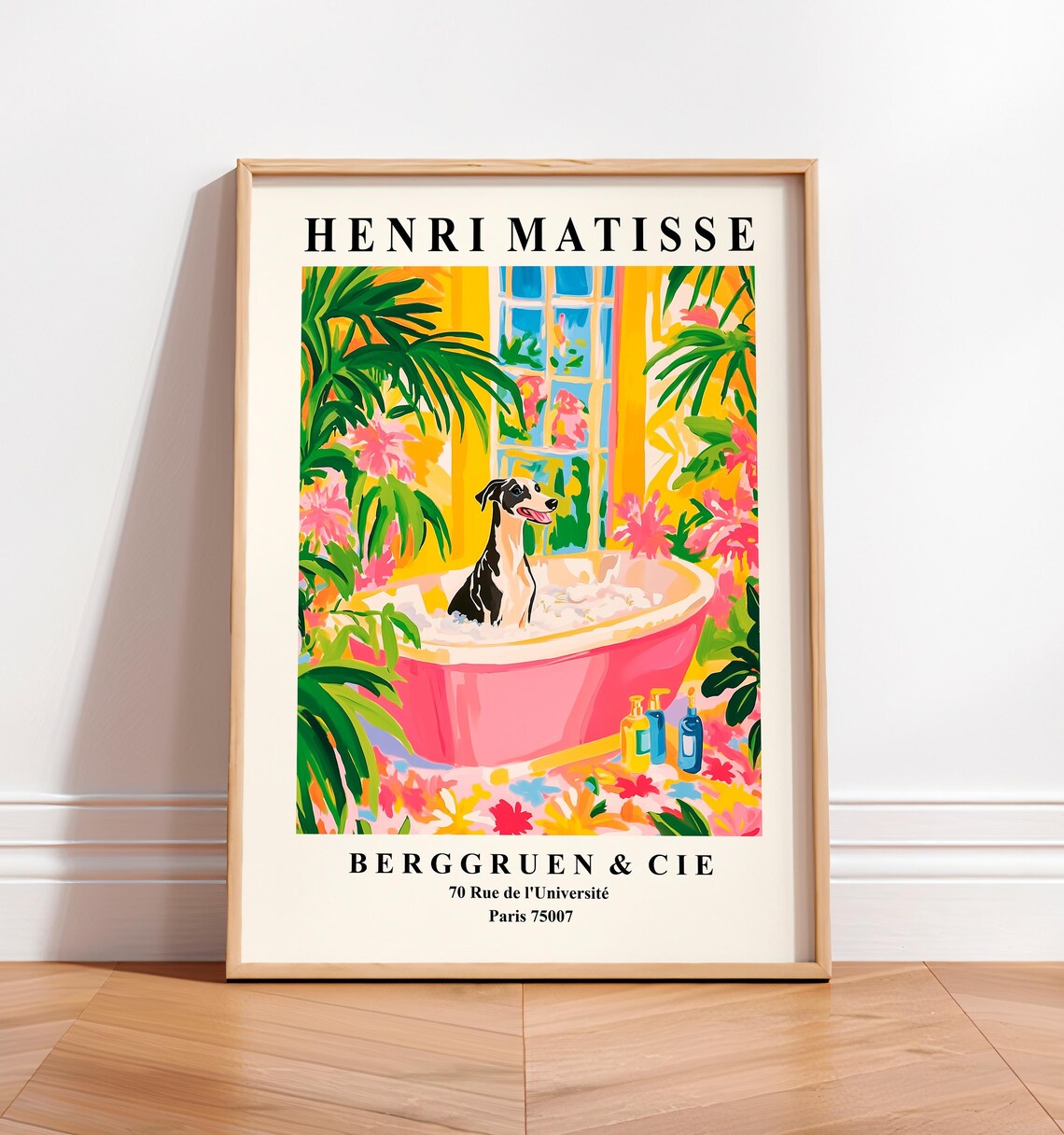 Greyhound In Bathtub, Henri Matisse Dog Art Print