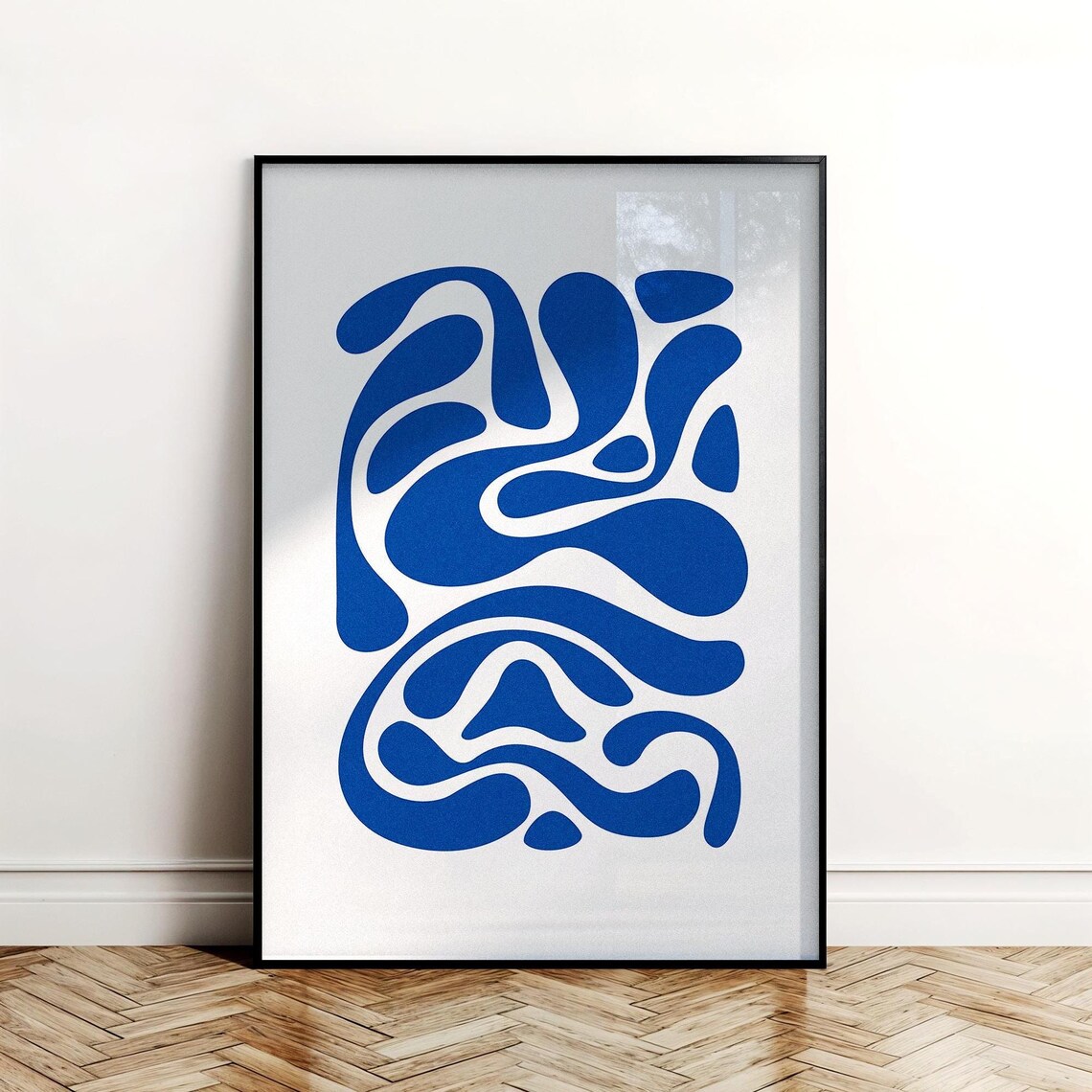 Blue Abstract Organic Shapes Wall Art Pdf