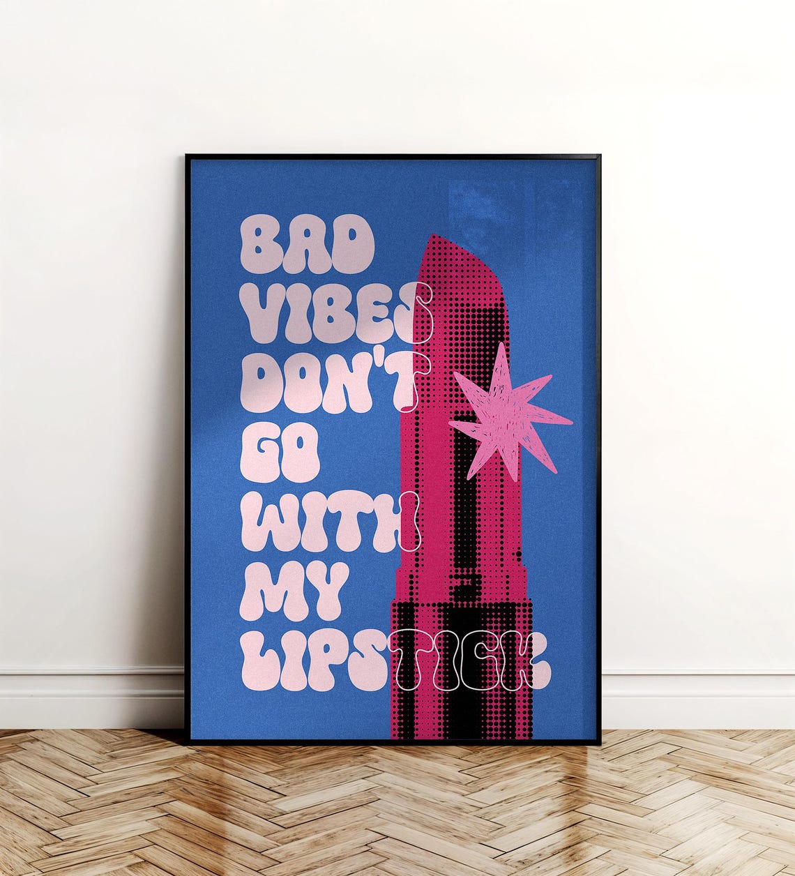 Retro Lipstick Pop Art Print Bold Feminine Decor 1 Pdf