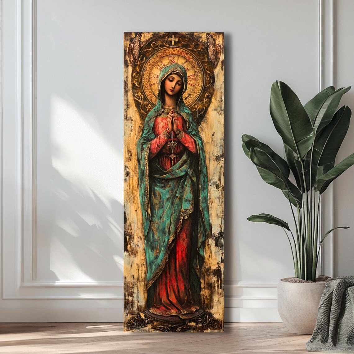 Virgin Mary Blessed Mother Religious Art Print - Image 3