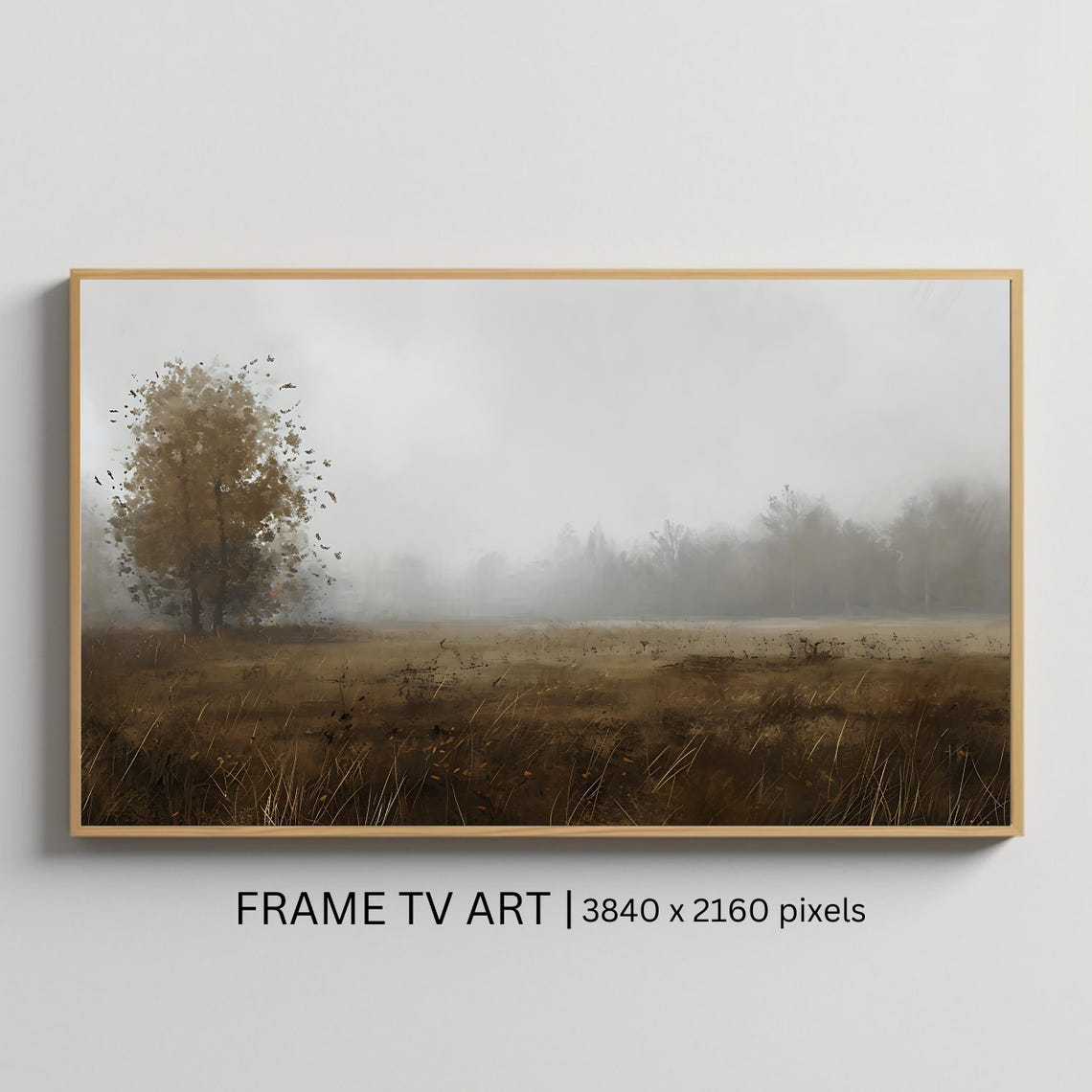 Moody Autumn Field Frame Tv Art Landscape Nature Wall Art For Frame Tv