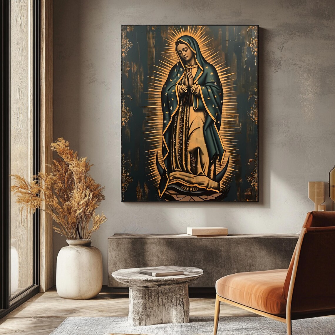 Vintage Mary Of Guadalupe, Catholic Art Print - Image 3