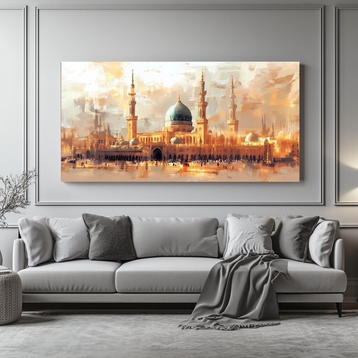Al Masjid An Nabawi Medina Green Dome Golden Minarets Islam Poster - Image 4