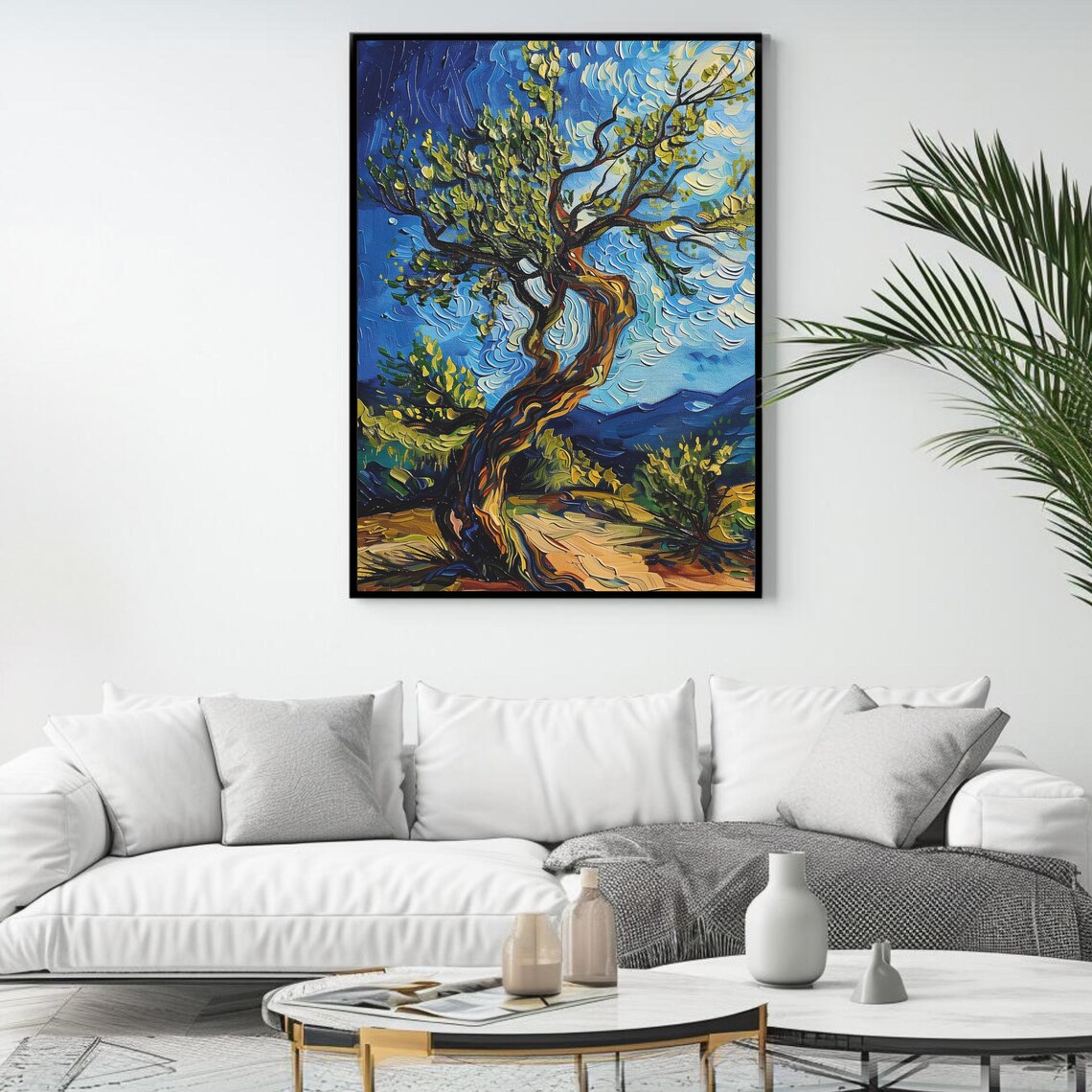 Olive Tree Wall Art Van Gogh Style Print Impressionist Landscape Nature Inspired Decor - Image 4