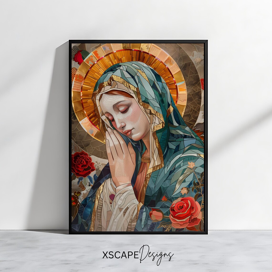 Blessed Mother Mary Religious Poster Print