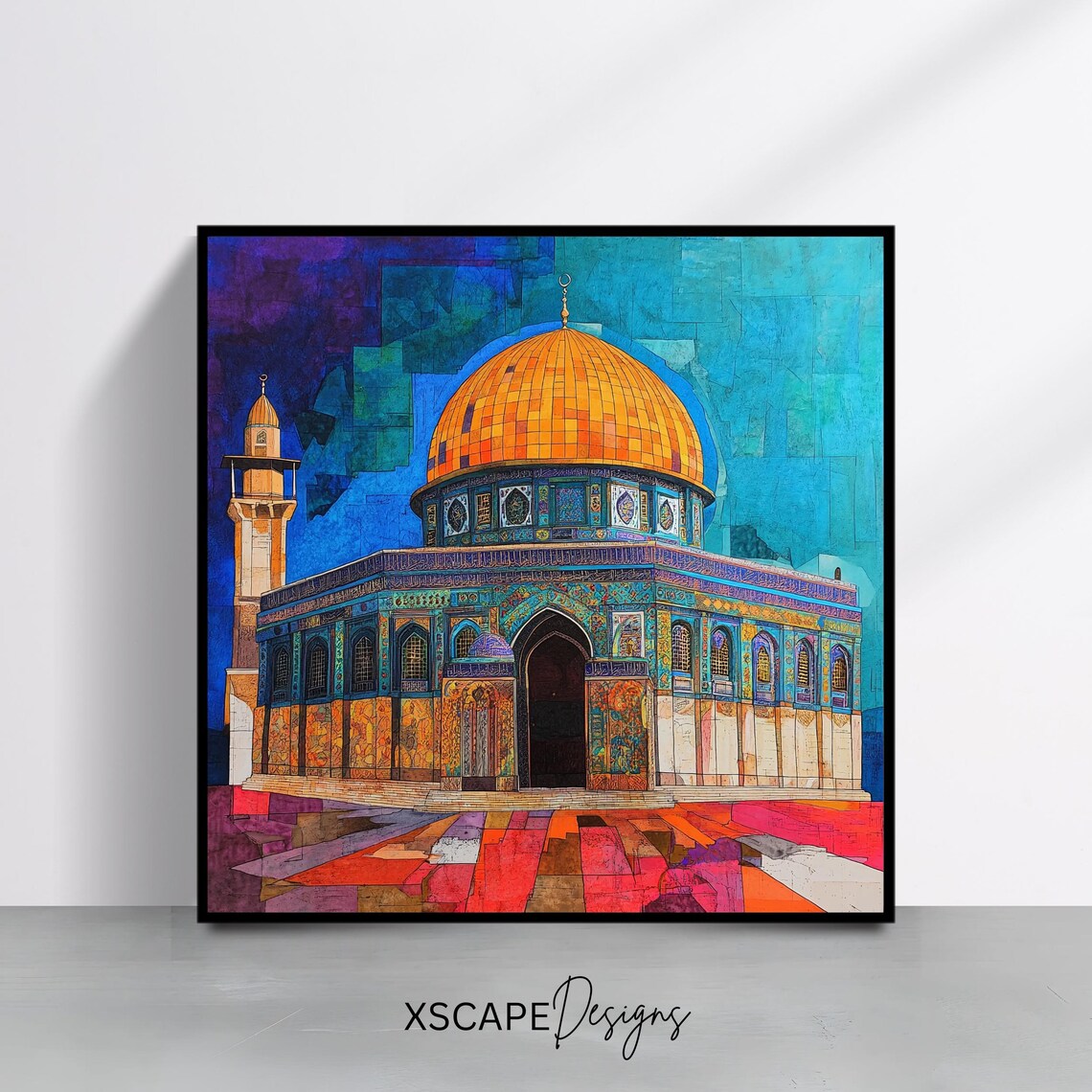 Masjid Al Aqsa Islamic Art Print, Palestine Decor