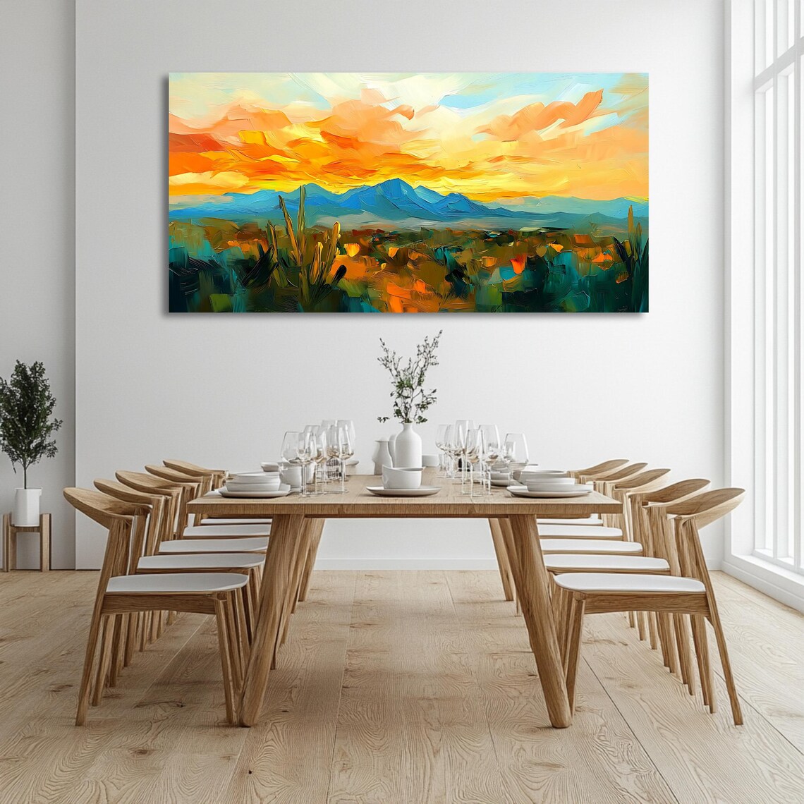 Desert Sunset, Panoramic Landscape Art Print - Image 3