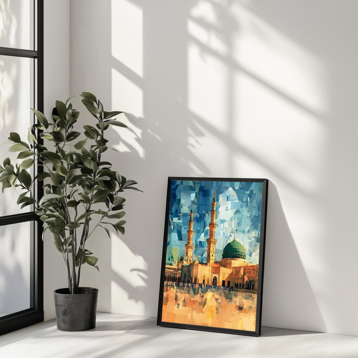 Prophet Mosque Islamic Geometric Art, Medina Poster - Image 2