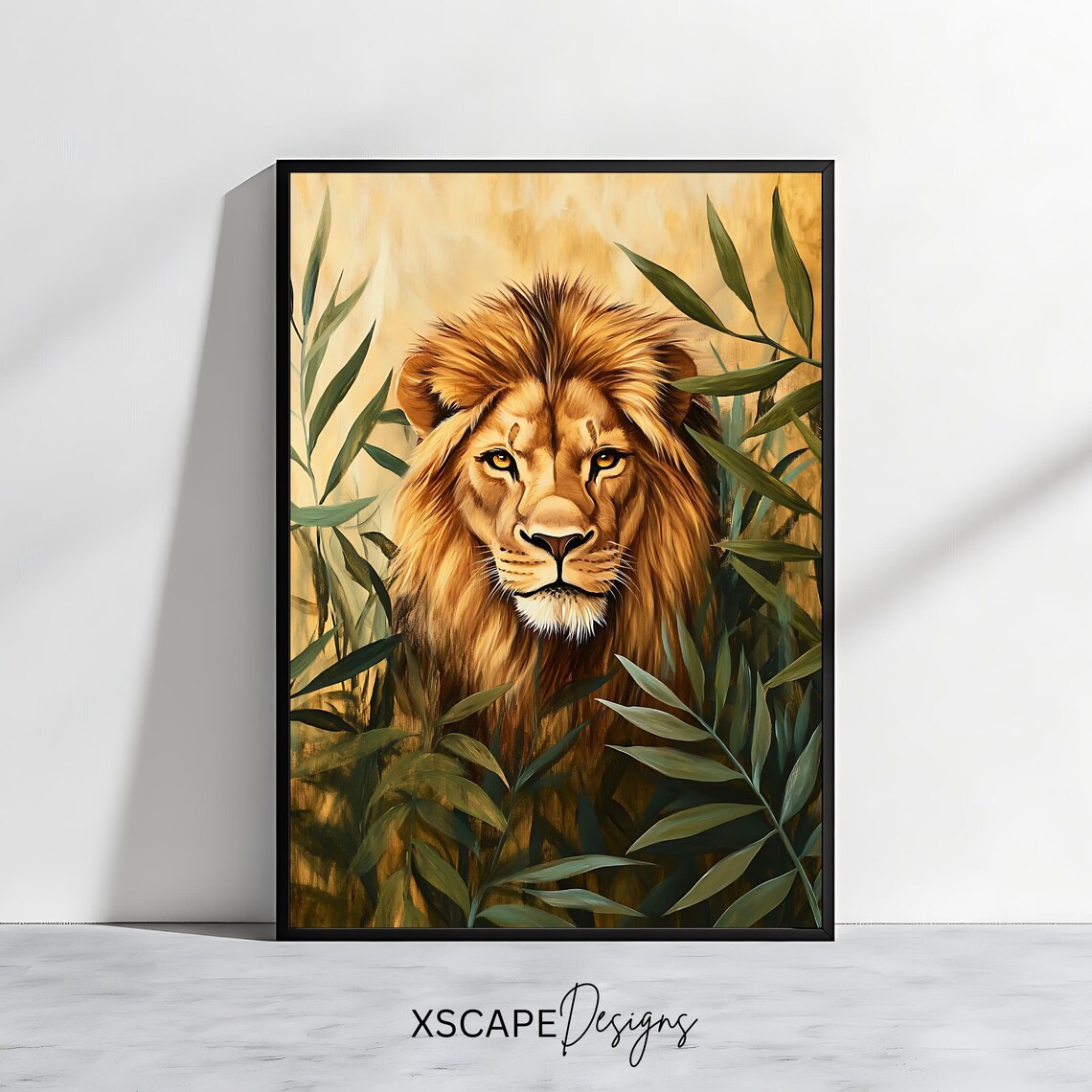 Lion Jungle Wildlife Safari Art Print
