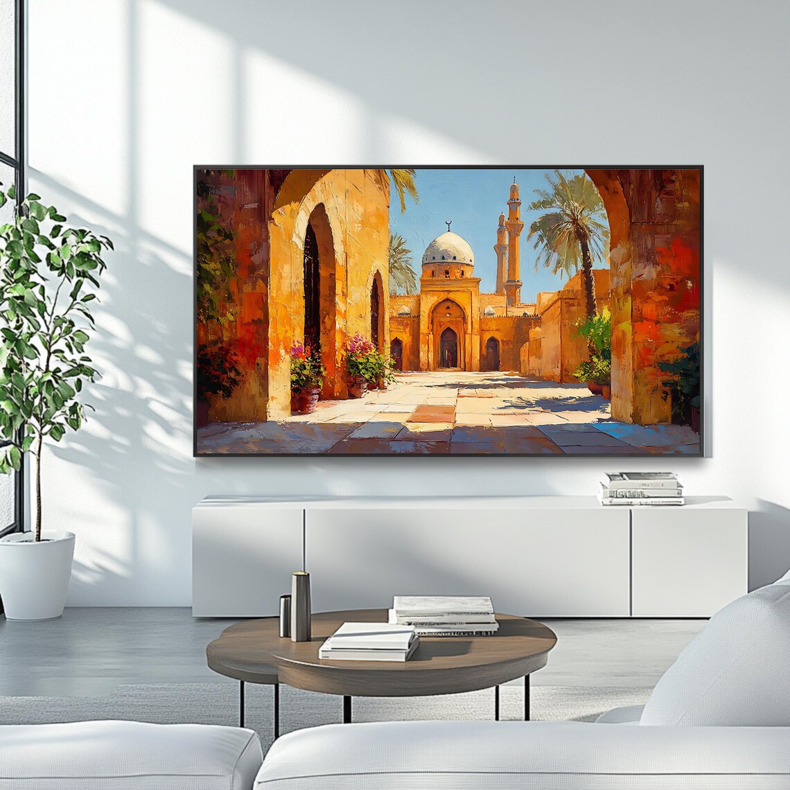 Moroccan Courtyard Art, Middle Eastern Wall Decor - Image 4