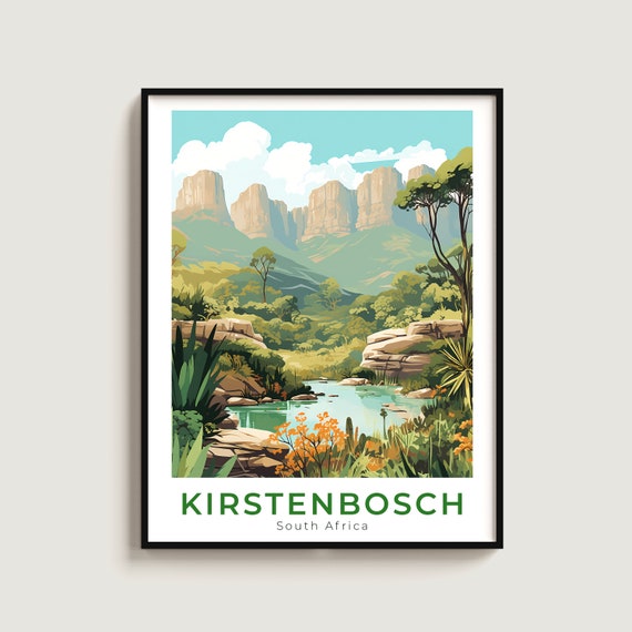 Kirstenbosch Travel Print Wall Art Gift South Africa Poster Home Decor Lovers Hanging