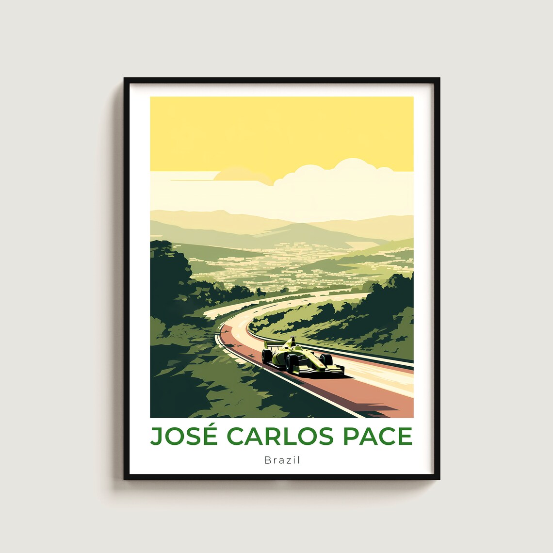 Autodromo Jos Carlos Pace Travel Print Wall Art Gift Brazil Poster Home Decor Lovers Hanging