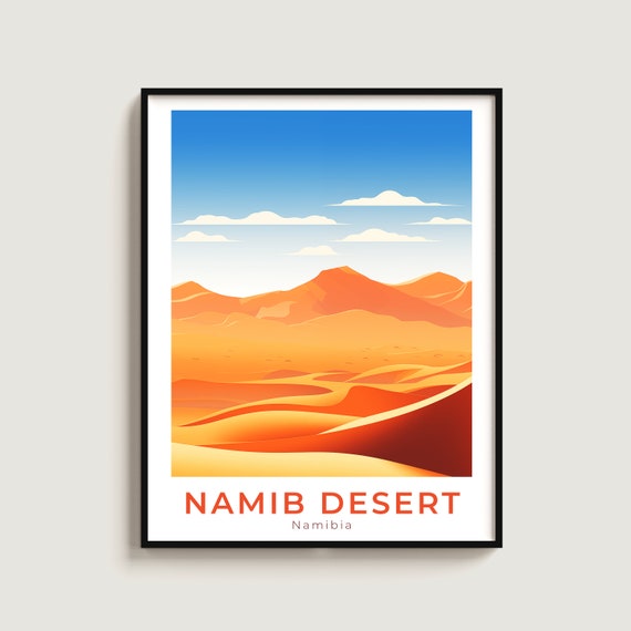 Namib Desert Travel Print Wall Art Gift Namibia Poster Home Decor Lovers Hanging