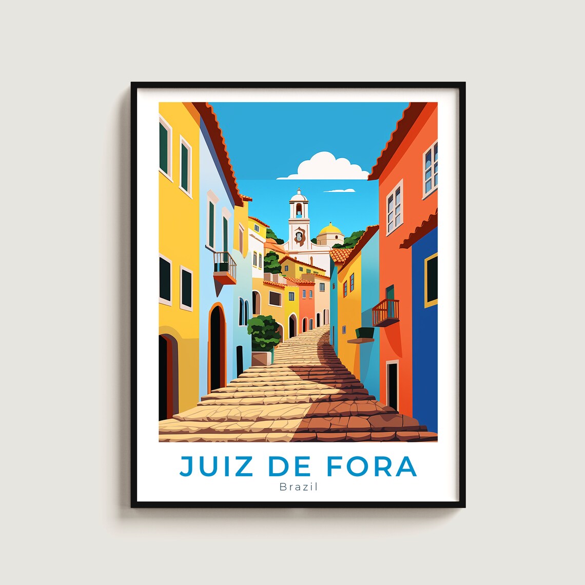 Juiz De Fora Travel Poster Wall Art Gift Brazil Print Home Decor Lovers Hanging
