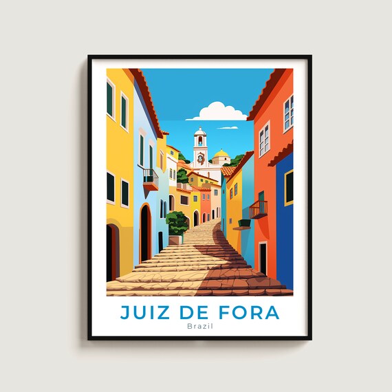 Juiz De Fora Travel Poster Wall Art Gift Brazil Print Home Decor Lovers Hanging