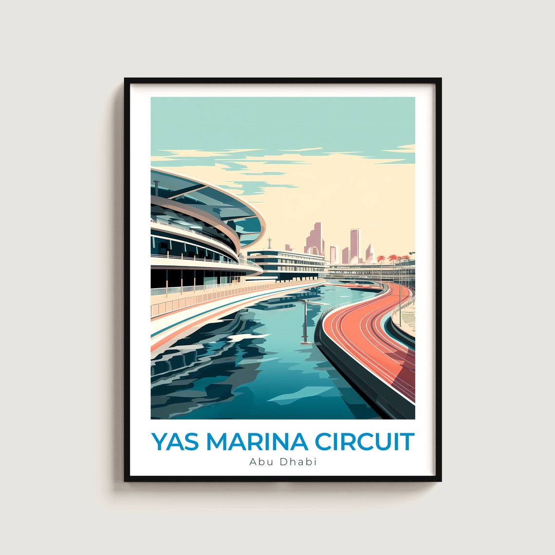 Yas Marina Circuit Abu Dhabi Formula Racing Marina Sunset Poster