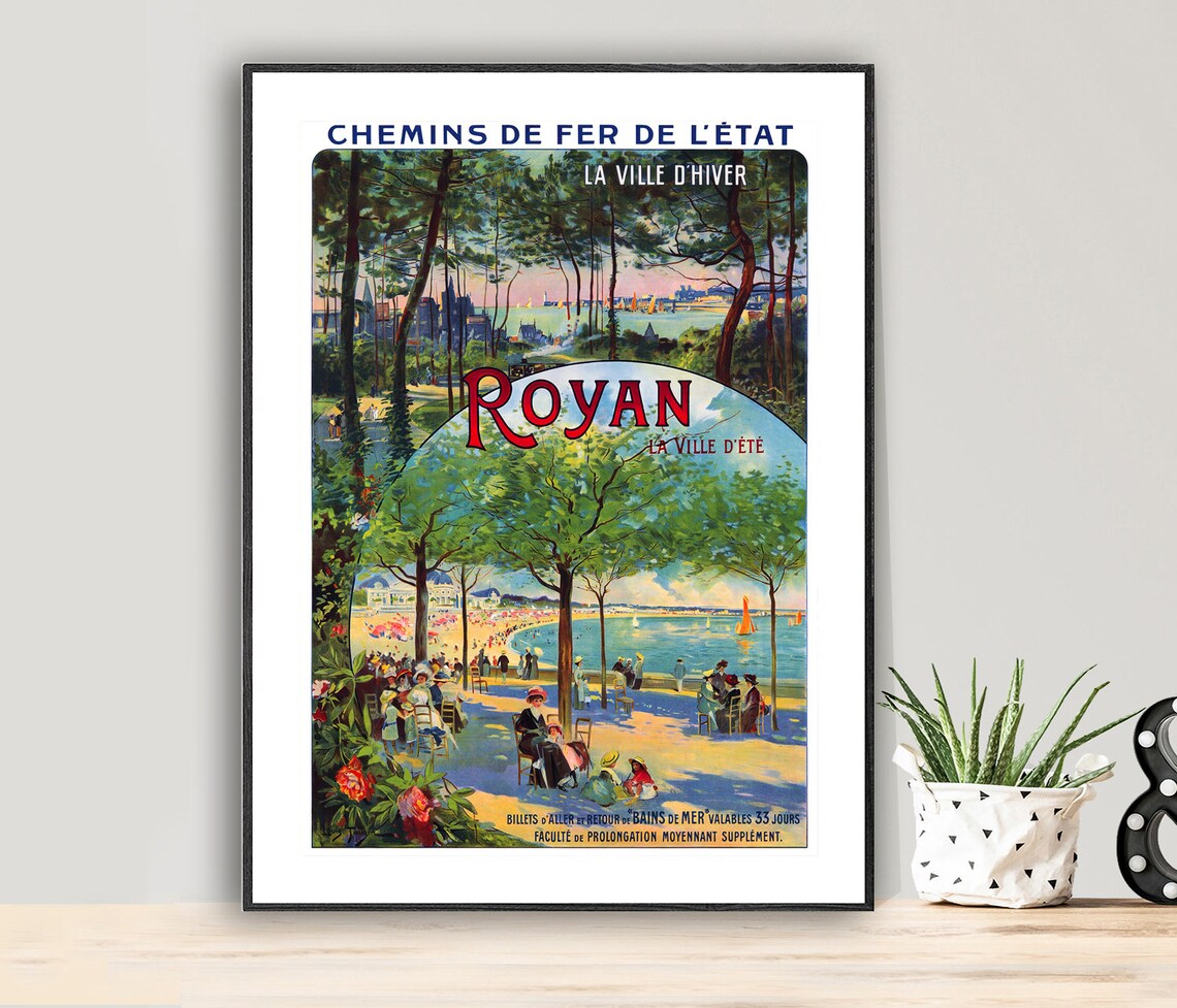 Royan La Ville d Ete French Atlantic Seaside Resort Vintage Poster