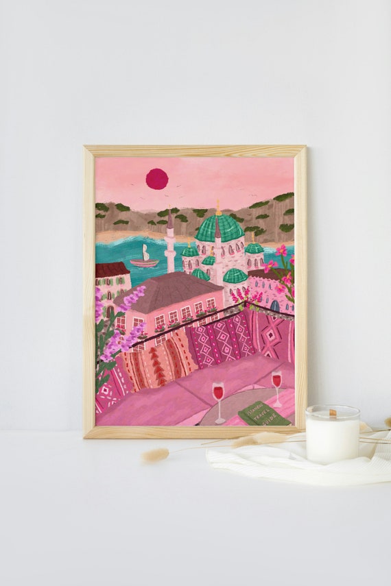 Istanbul Istanbul Vintage City Art Print