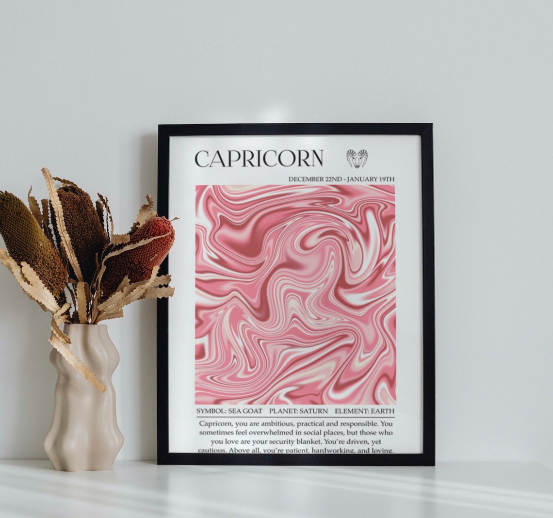 Capricorn Zodiac Print, Custom Astrology Gift - Image 2
