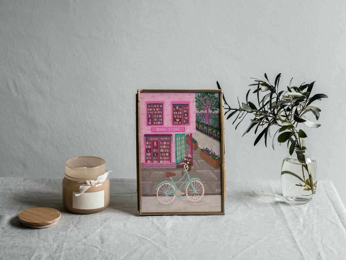 Book Shop - Travel City Art Print - Image 4