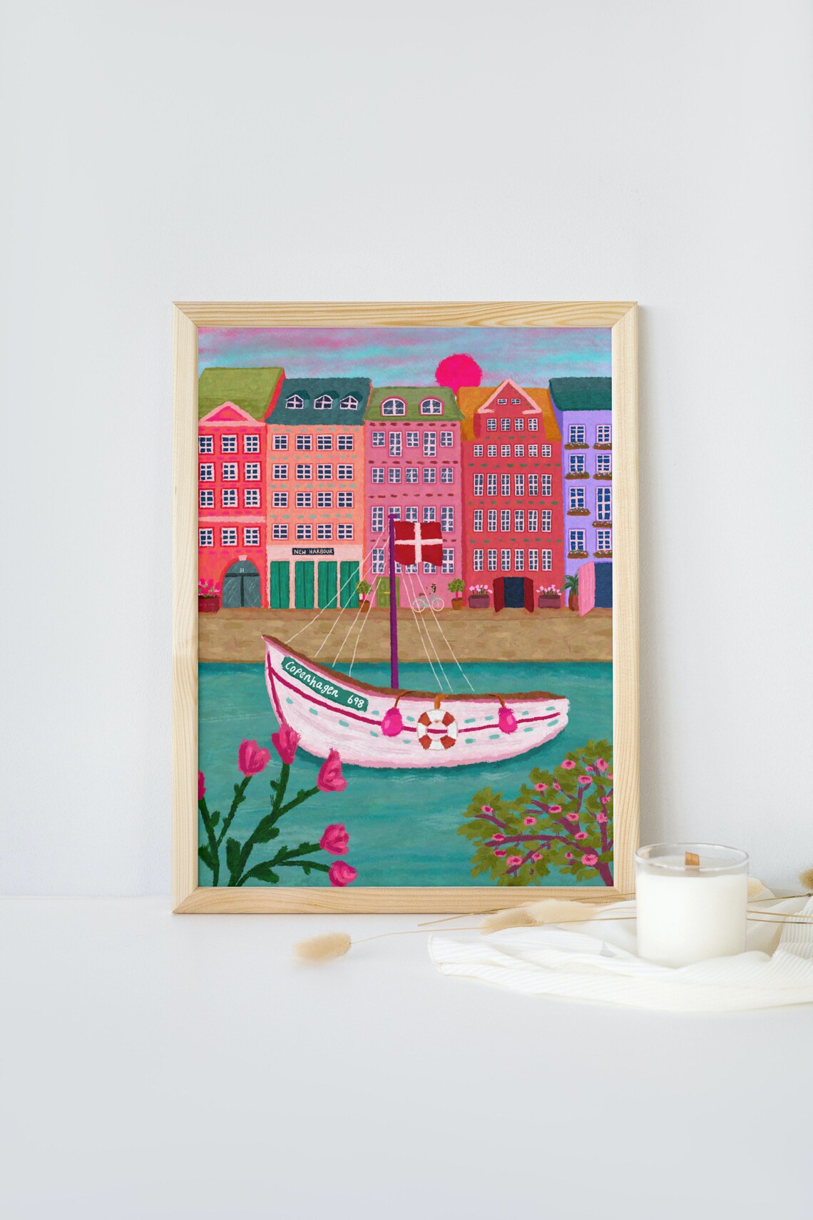Copenhagen Copenhagen - Modern Travel Poster