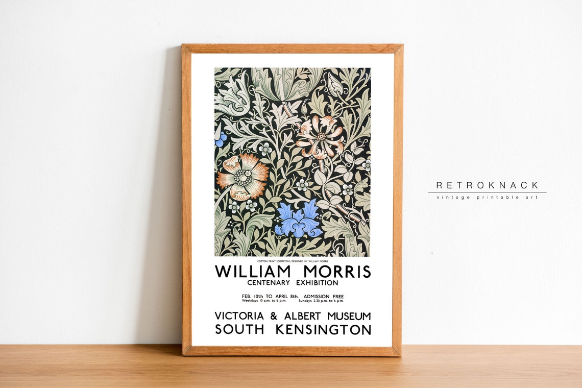 William Morris Centenary Exhibition Victoria Albert Museum Poster - Image 3