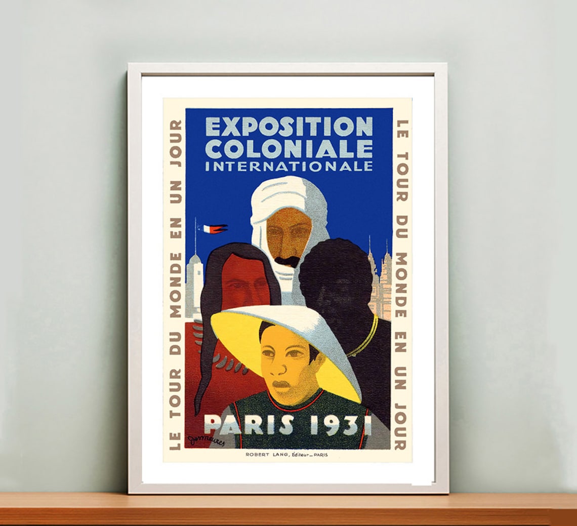 Exposition Coloniale Internationale Vintage Travel Poster