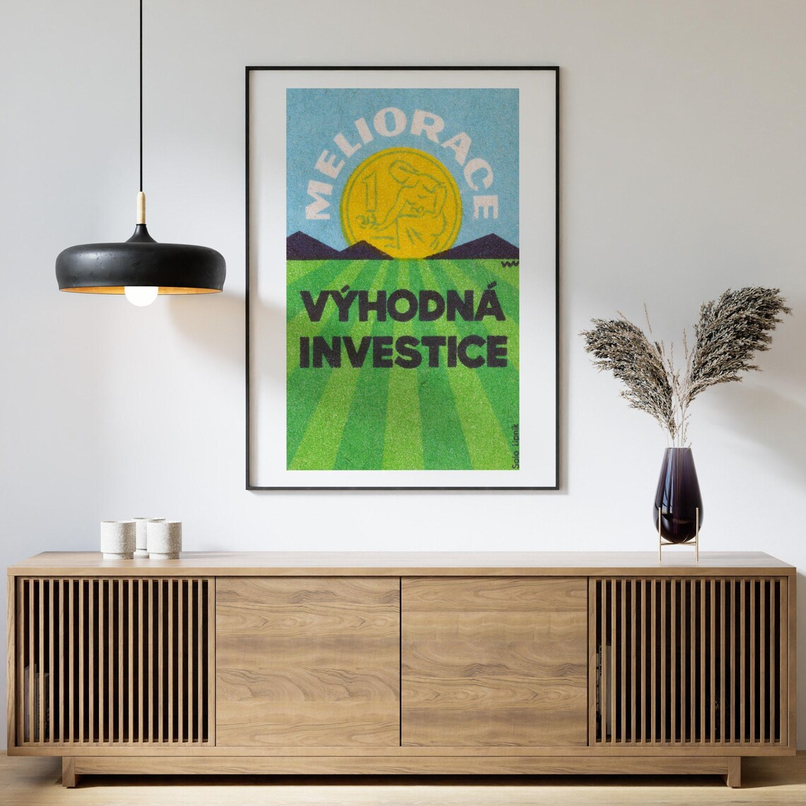 Meliorace Vyhodna Investice Czech Agriculture Vintage Label Poster - Image 4