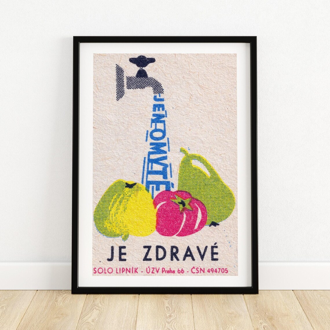 Wash Your Vegetables Matchbox Vintage Poster Print