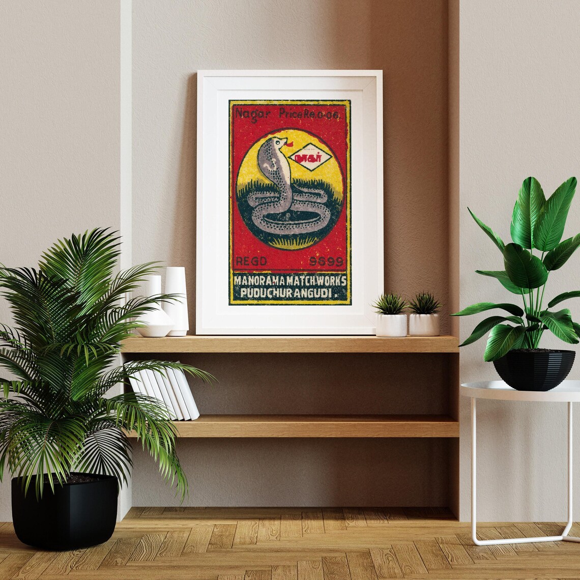 Cobra Snake Matchbox Vintage India Poster Print - Image 2
