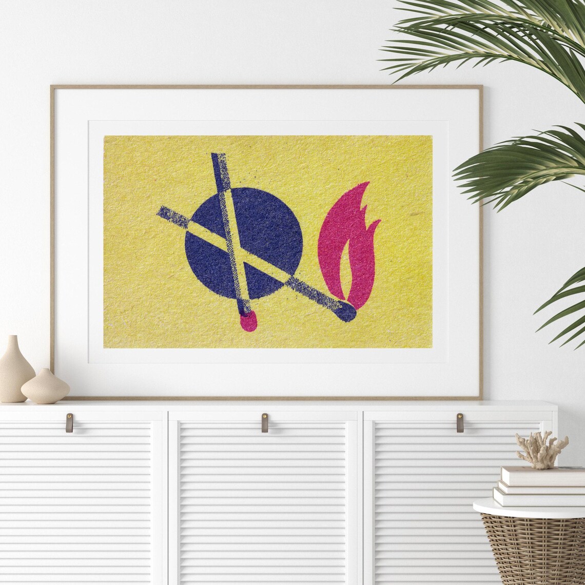 Crossed Matches Matchbox Aesthetic Vintage Poster Print - Image 2