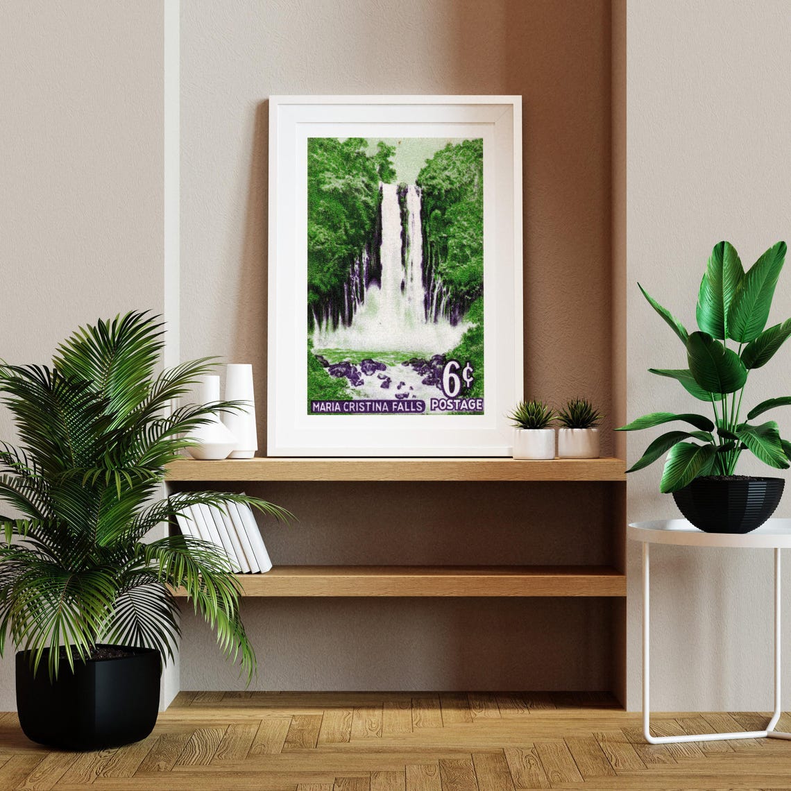 Maria Cristina Falls 6 Cent Philippine Postage Stamp Waterfall Poster - Image 2