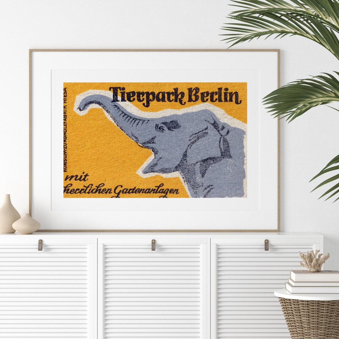 Orange Elephant Matchbox Vintage Eastern Europe Art Print - Image 2