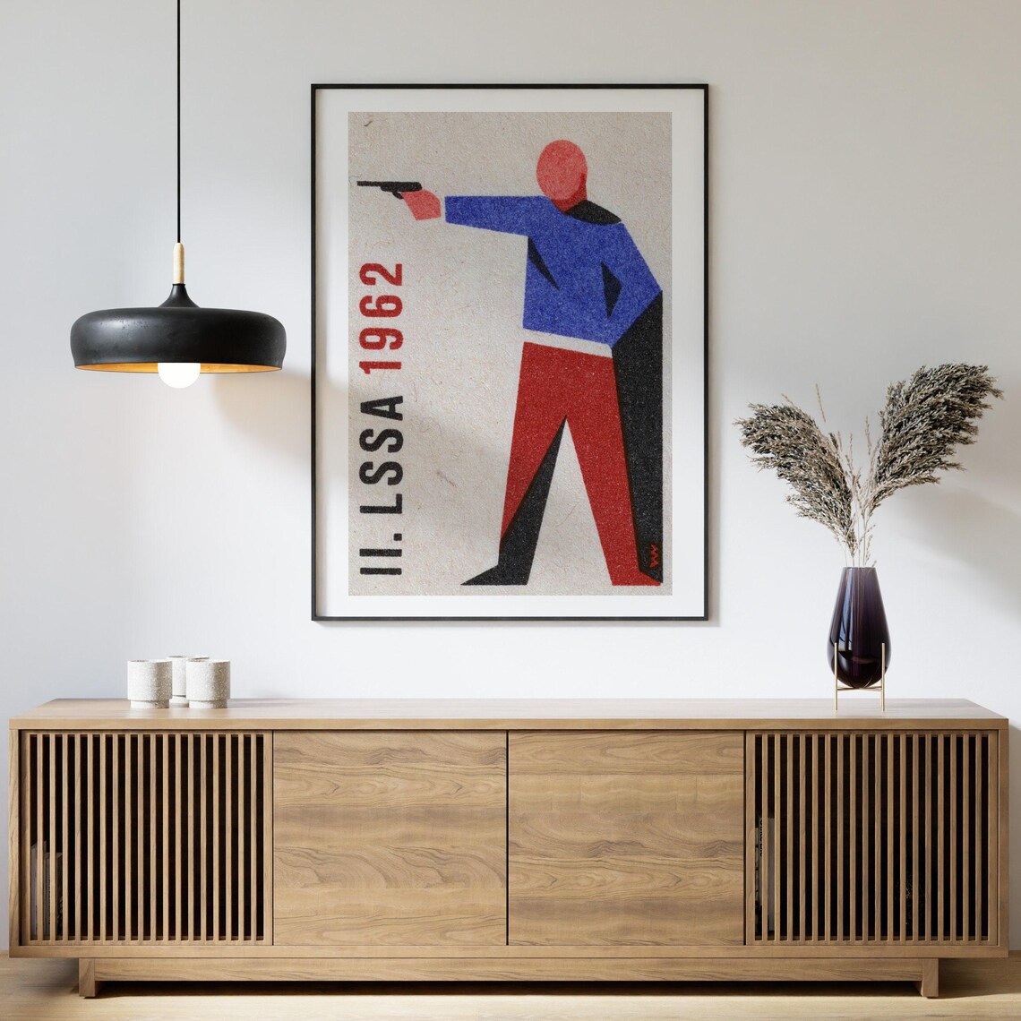 Sport Shooter Matchbox Vintage Czech Art Poster Print - Image 4