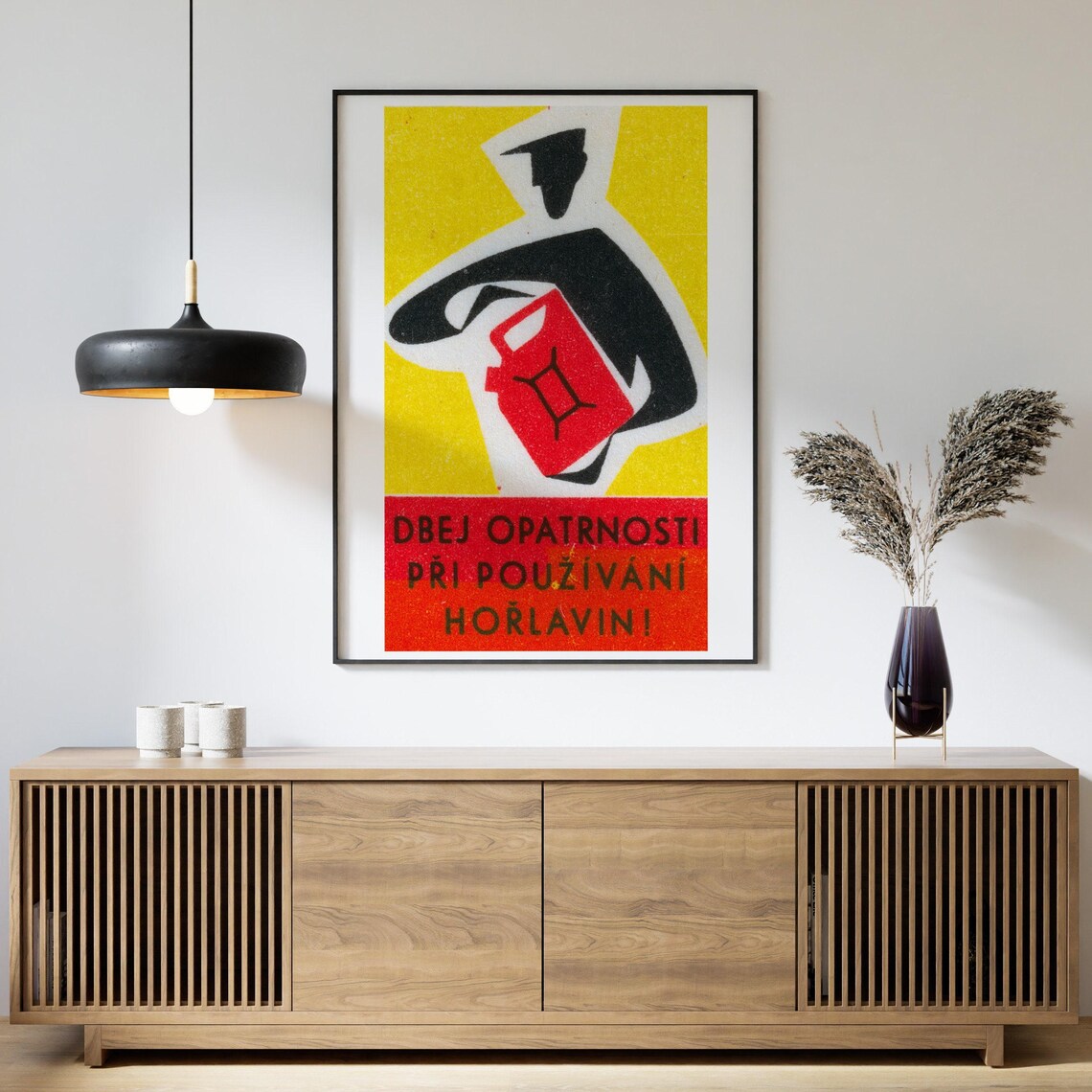 Flammables Safety Warning Red Jerry Can Vintage Label Poster - Image 4