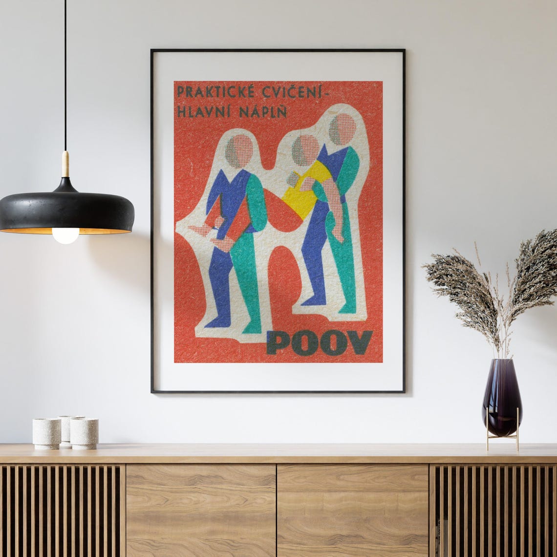 POOV Czech Practical Exercise First Aid Helpers Vintage Label Print - Image 4
