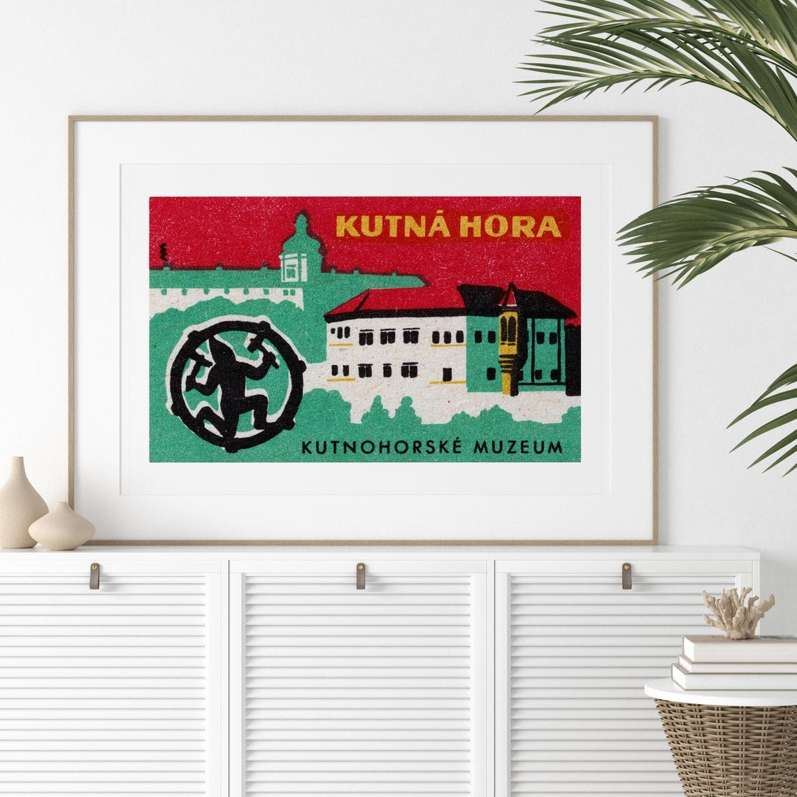 Kutnohorske Museum Building Matchbox Print Czech Wall Art Vintage Czech Art Matchbox Wall Poster Vintage Poster Print - Image 2