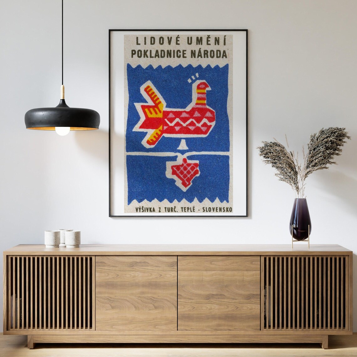 Slovak Folk Embroidery Bird Turc Teple Vintage Heritage Art Poster - Image 4