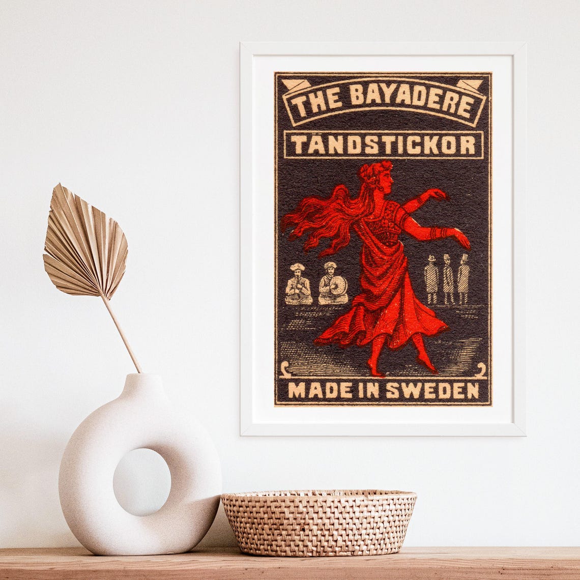 The Bayadere Red Dancer Swedish Tändstickor Vintage Label Poster - Image 4