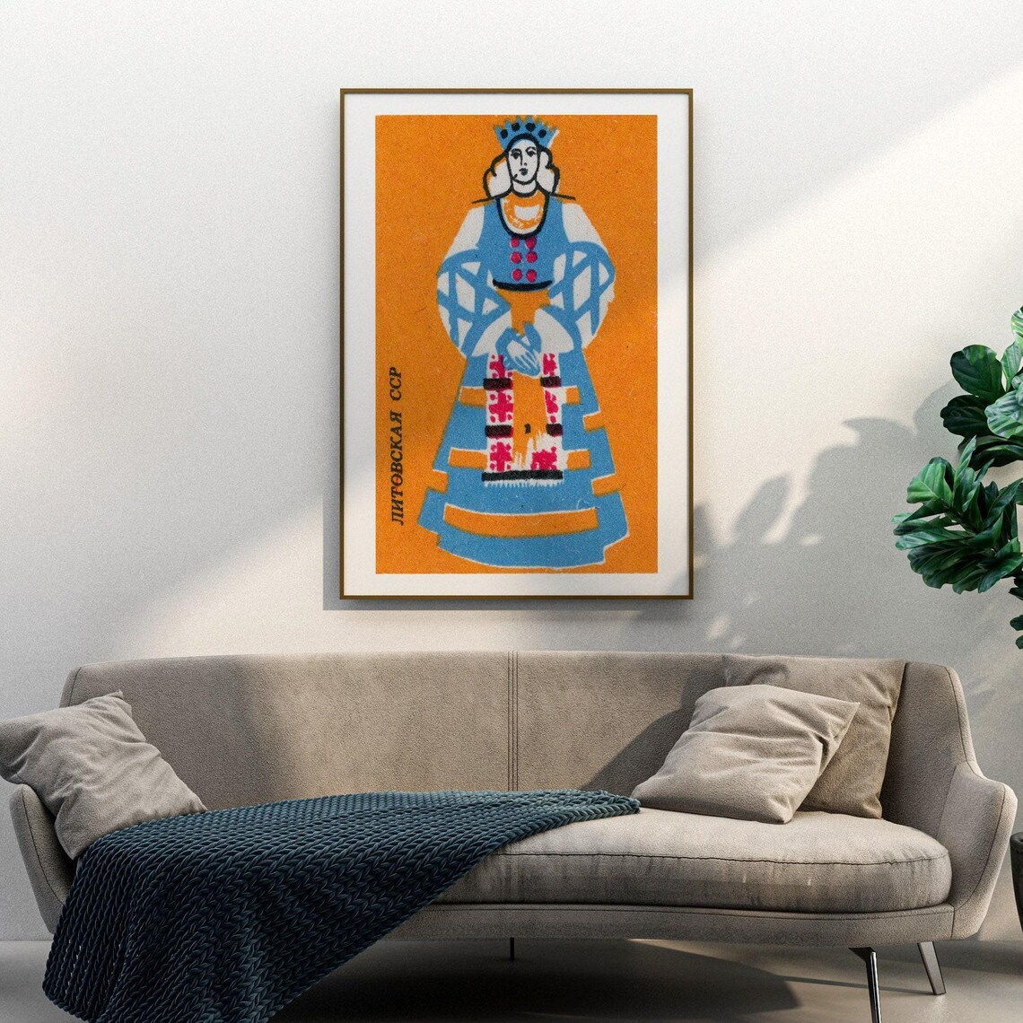 Lithuanian Woman Vintage Eastern Europe Art Print - Image 3