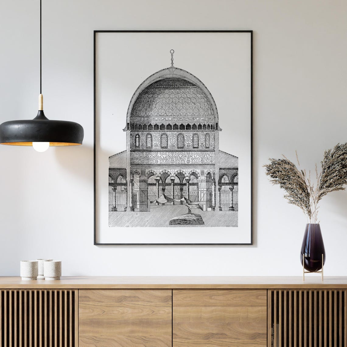 Dome Of The Rock Jerusalem Islamic Shrine Architectural Poster - Image 4