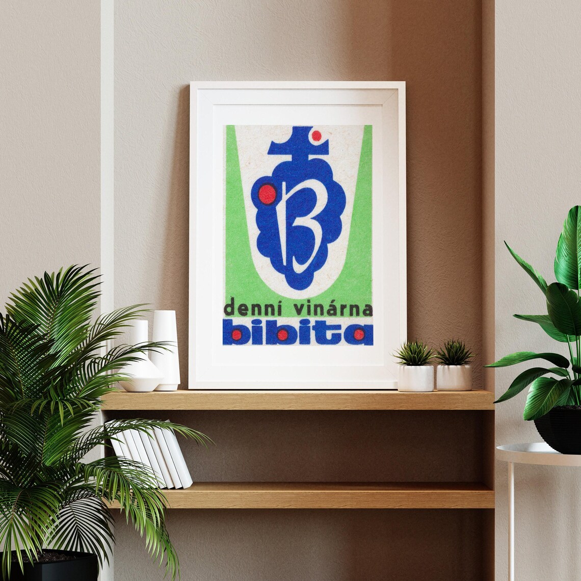 Bibita Czech Daily Wine Bar Vintage Matchbox Label Art Print - Image 2