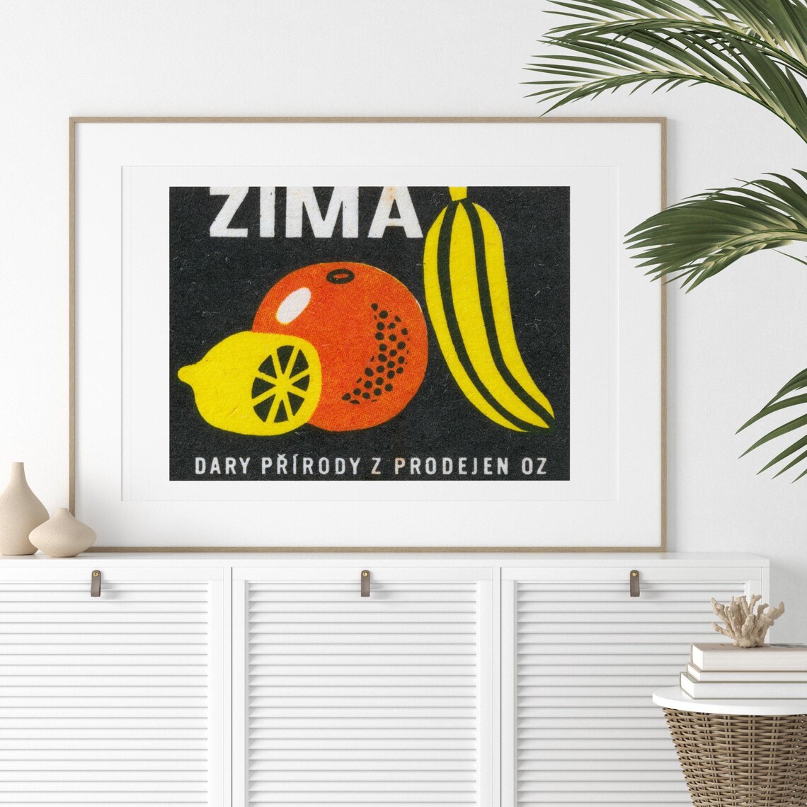 Lemon Orange and Banana Vintage Czech Art Print - Image 2