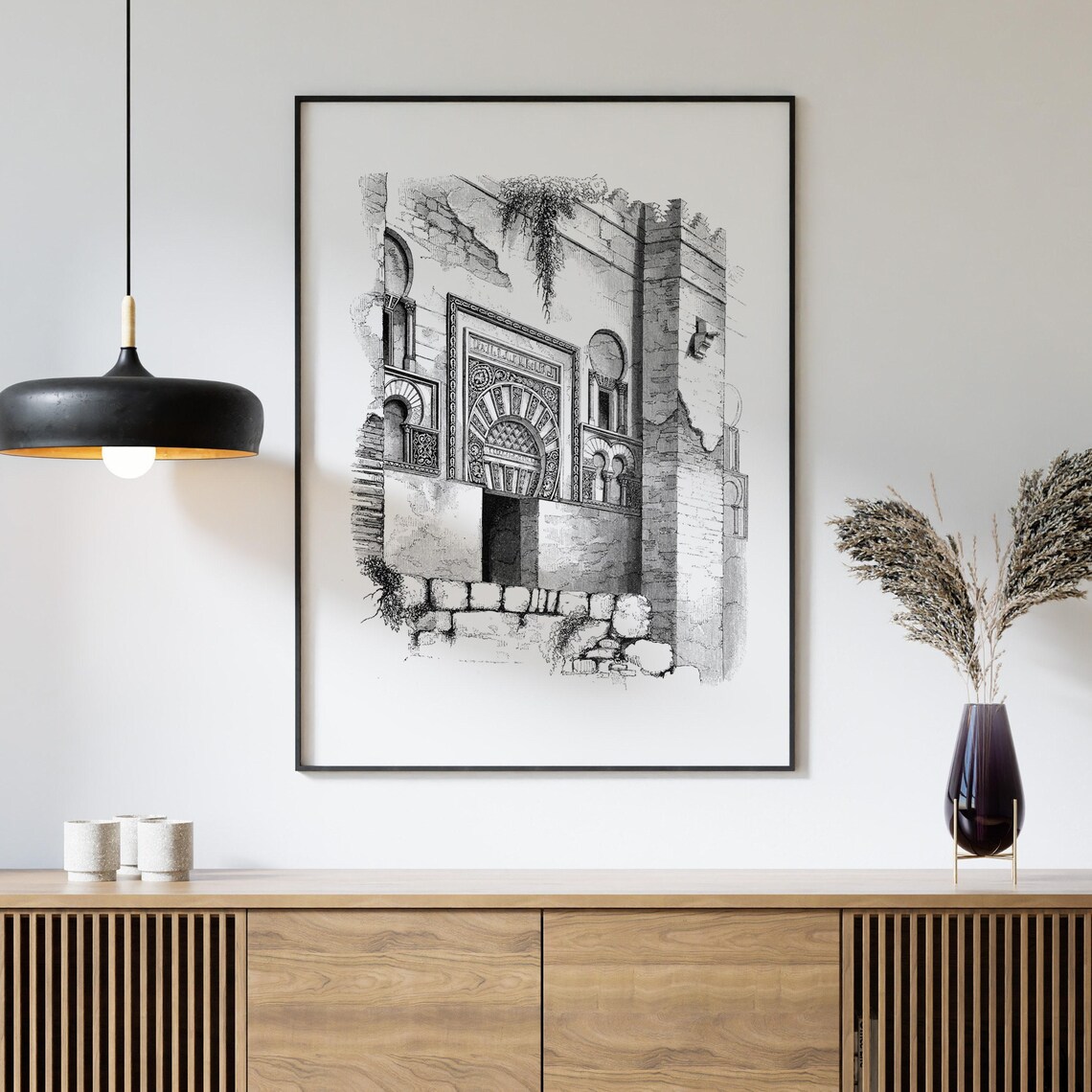 Mosque Of Cordoba Spain Horseshoe Arch Entrance Vintage Poster - Image 4