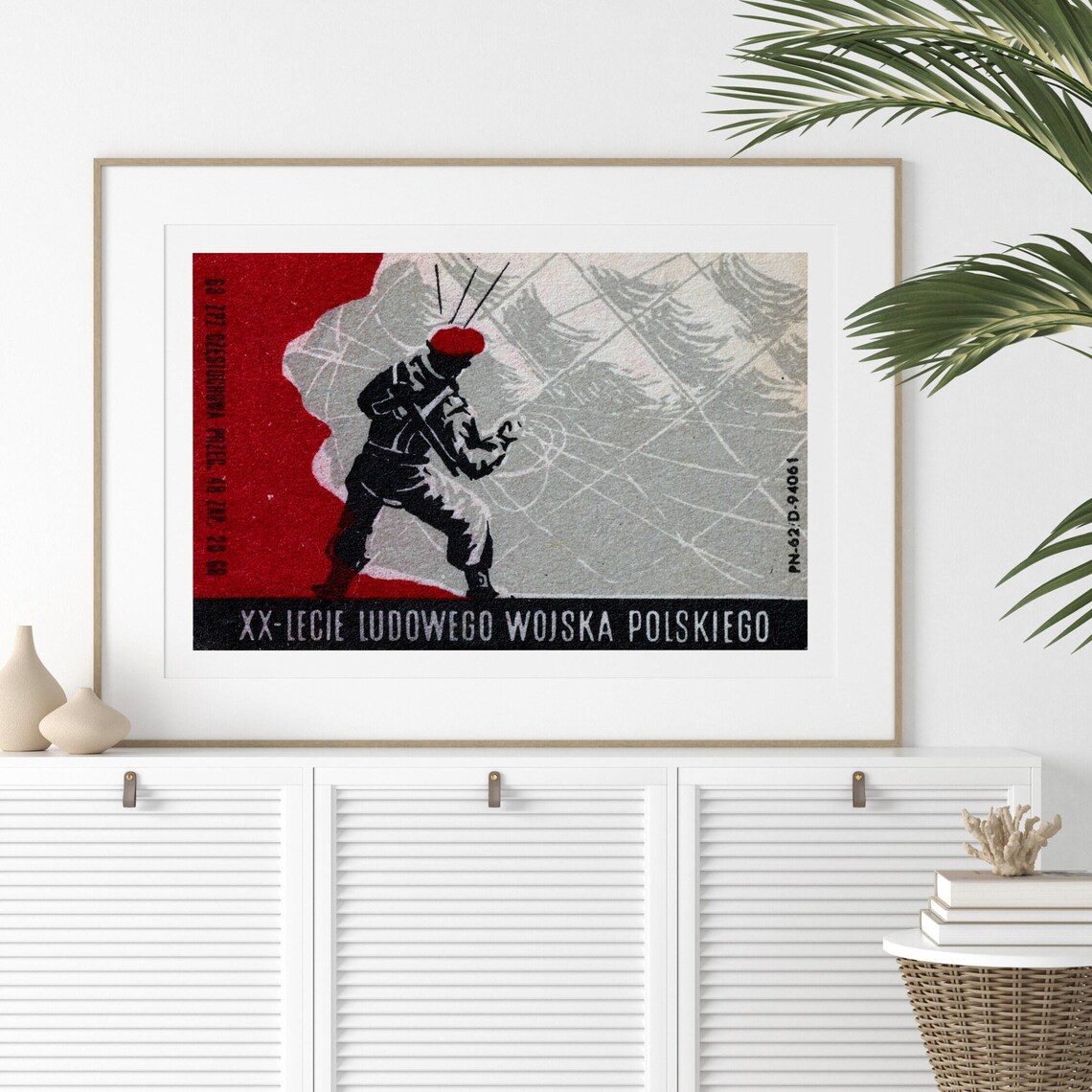 Polish Paratrooper XX Lecie Ludowego Wojska Matchbox Art Poster - Image 2