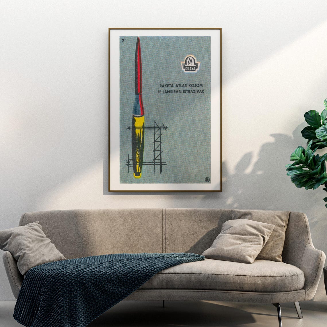 Atlas Rocket Explorer Launch Drava Yugoslavia Matchbox Poster - Image 3