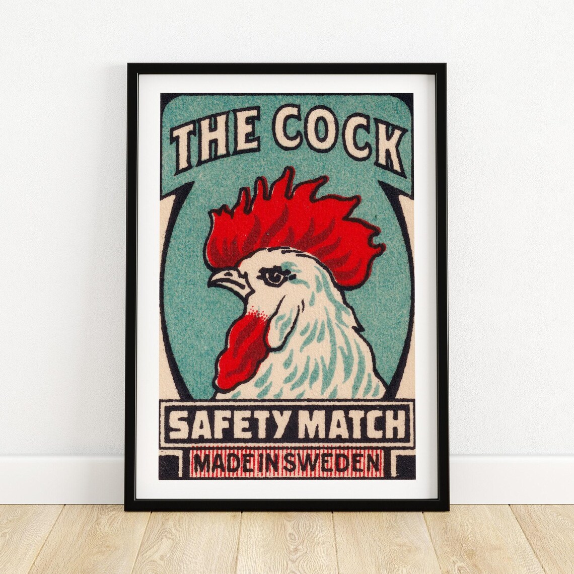 The Cock Matchbox Vintage Sweden Poster Print