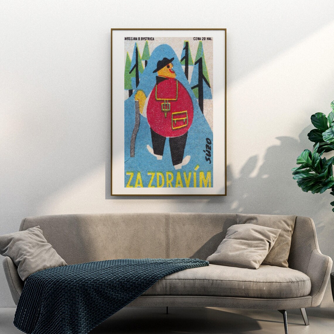 Hiking In The Woods Vintage Matchbox Poster - Image 3